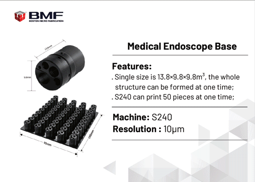 BMF 3D printed parts for medical applications
