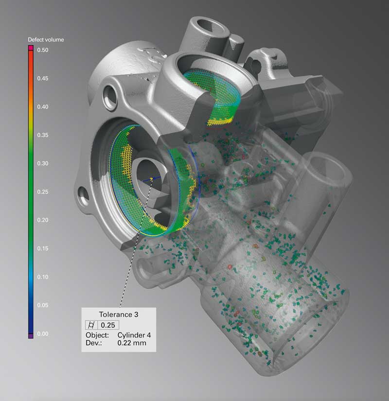 Computed Tomography image of an aluminium casting