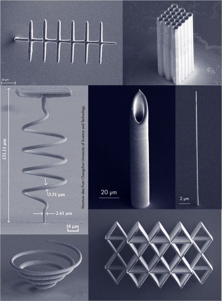 Exaddon 3D printed metal structures - additive manufacturing - micron scale