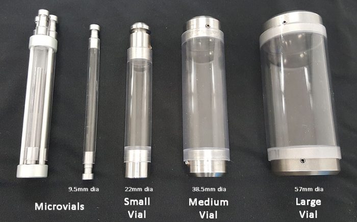 Freezer Mill vial sizes