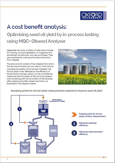 OPilseed analysis by NMR - cost benefit analsysis