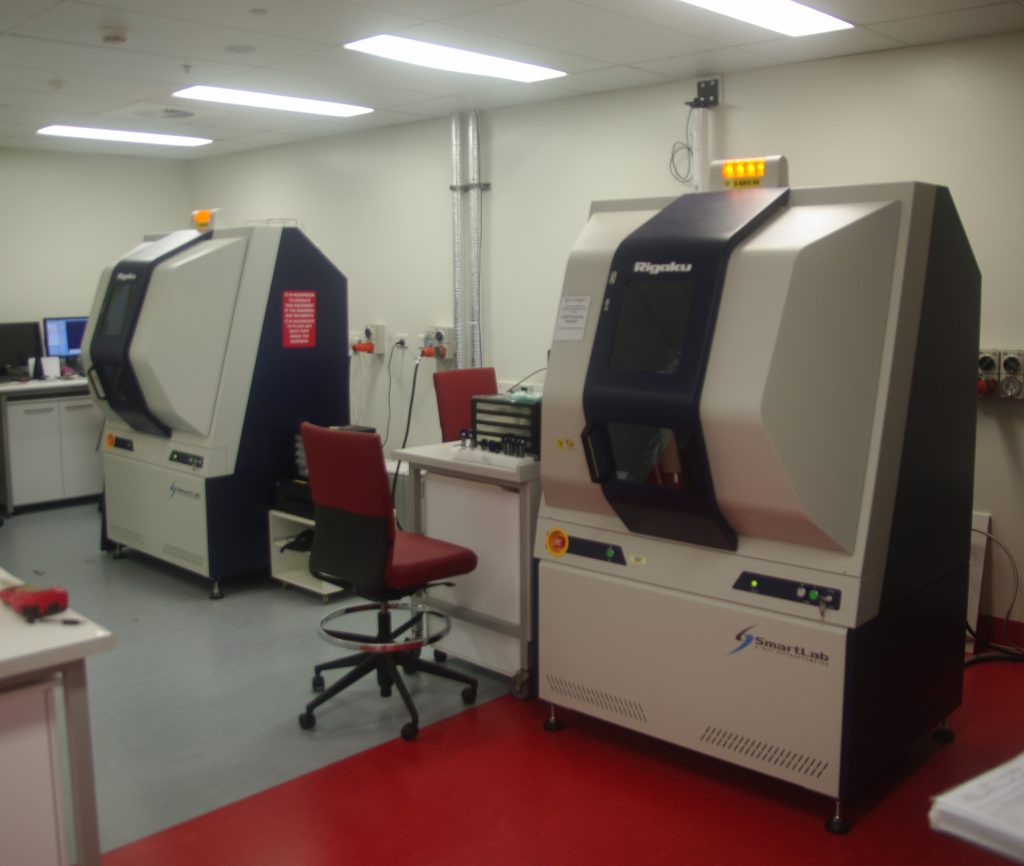 The two newly installed Rigaku SmartLab diffractometers at QUT.