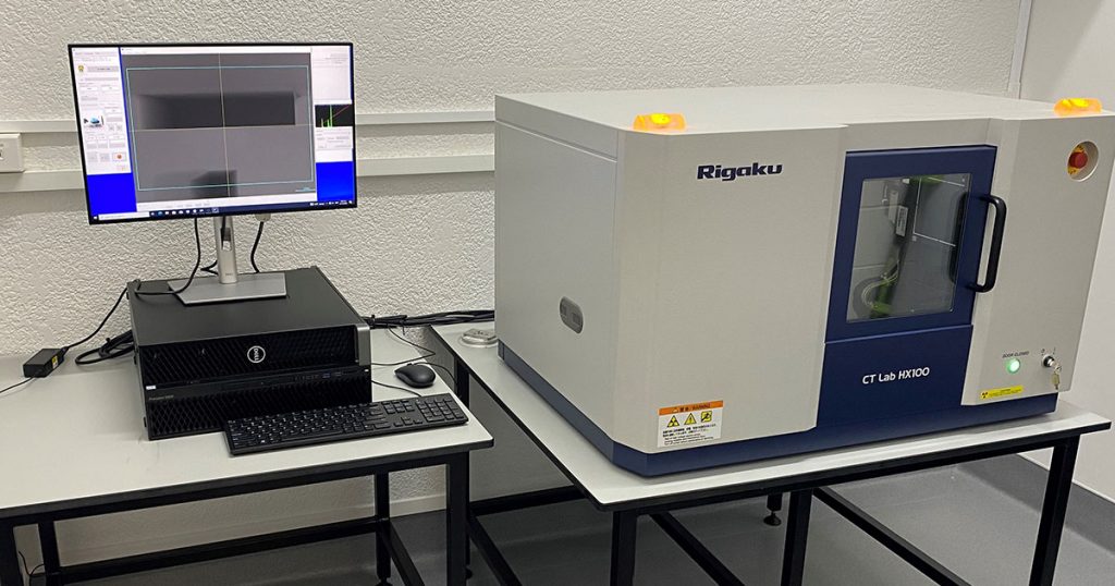 Rigaku CT Lab HX benchtop microCT installed at an industrial site in New Zealand