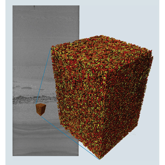 TURBIDITE SEDIMENT CORE examined using computed tomography CT