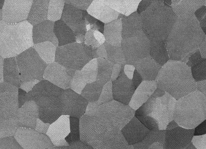 SEM and EBSD analysis of the grain structure after ECAP process of the aluminium material