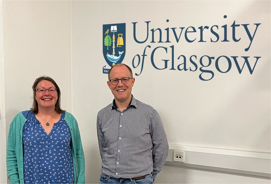 Prof. Ross Forgan and Dr. Claire Wilson who spearheaded the University of Glasgow's successful EPSRC (Engineering and Physical Sciences Research Council) grant application to get an Rigaku XtaLAB Synergy-ED electron diffractometer